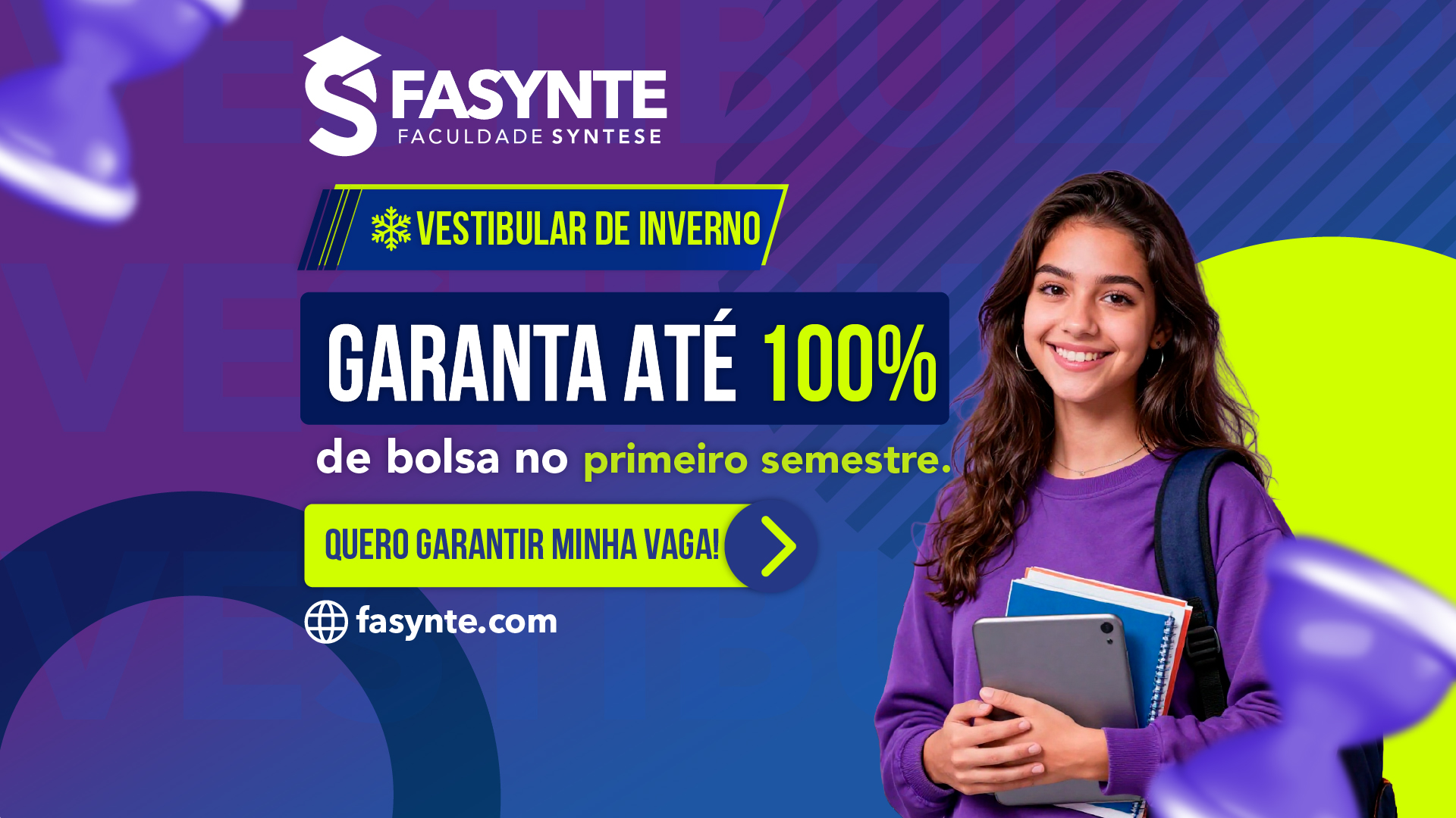Faculdade Syntese abre inscrições para Vestibular de Inverno